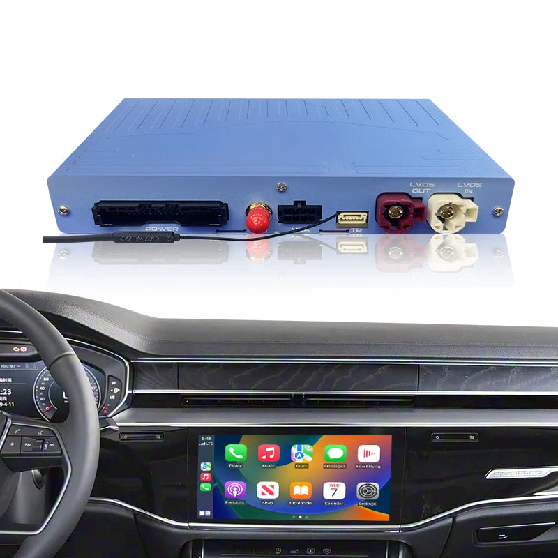 ZTUZAUTO Wireless Apple CarPlay Android Auto Interface for Audi A8 2018-2025/Q8 2019-2024 Steering Wheel Control Voice