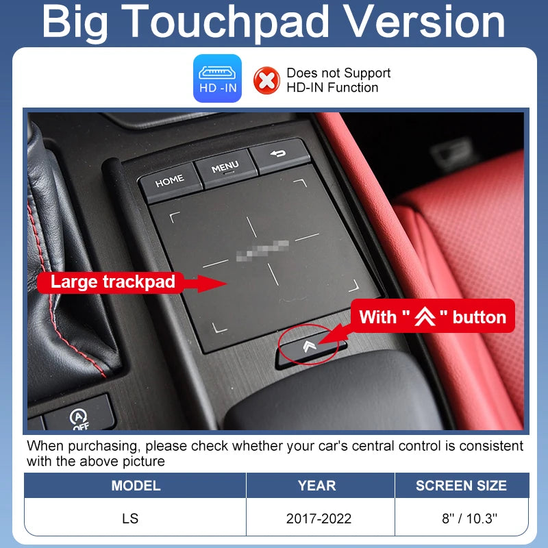 2026 Wireless CarPlay Android Auto Box Lexus LS 2012-2022 OEM Screen Upgrade with Voice Control & Camera Support