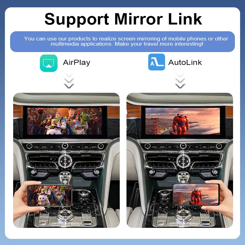 Wireless CarPlay Retrofit Kit for Bentley Bentayga /Flying Spur/Continental 19-21 Android Auto Airplay MirrorLink Voice Control