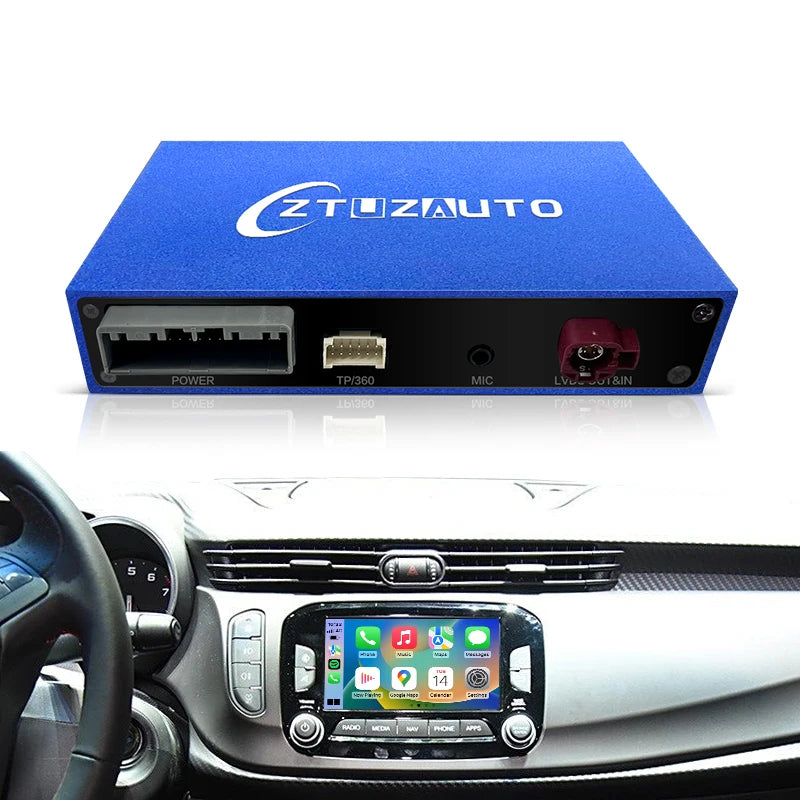 ZTUZAUTO Wireless Apple CarPlay Android Auto Adapter Module Box Alfa Romeo Giulietta 2014-2019 7'' Mirror Link Front/Rear Camera