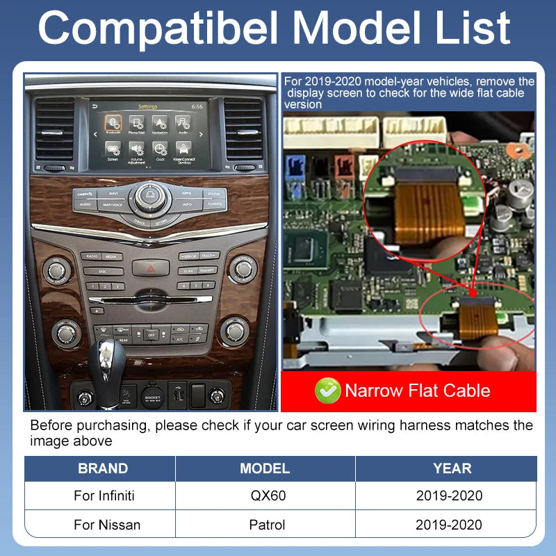 Wireless CarPlay / Android Auto Upgrade for Nissan Patrol/Armada & Infiniti Models 2020-2023
