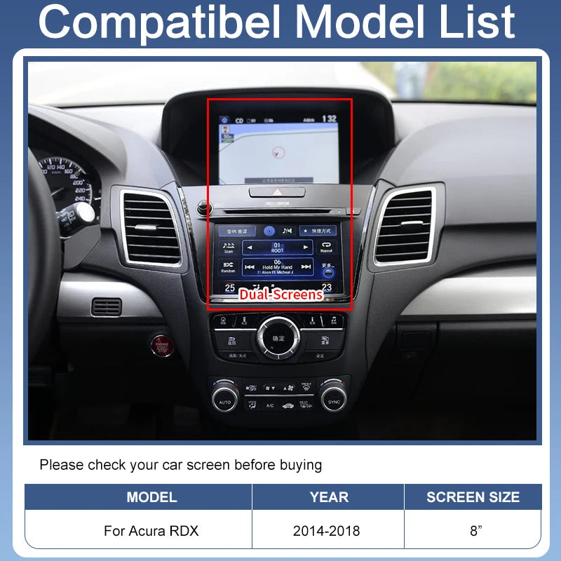 Car Ai Box Wireless CarPlay Android Auto Acura RDX Two Screens Mirror Link AirPlay Navi Support OEM Camera Apple Siri Google