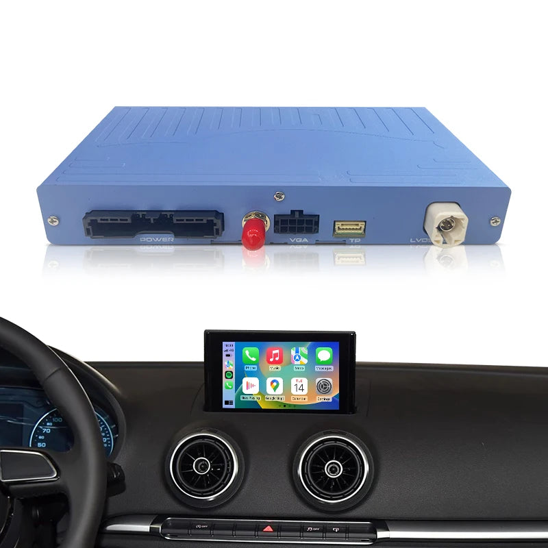 Wireless CarPlay Android Auto Interface ZTUZAUTO for Audi A3 B9 MIB/MIB2 2014-2018 AirPlay Mirror Link Reverse Front Camera Siri