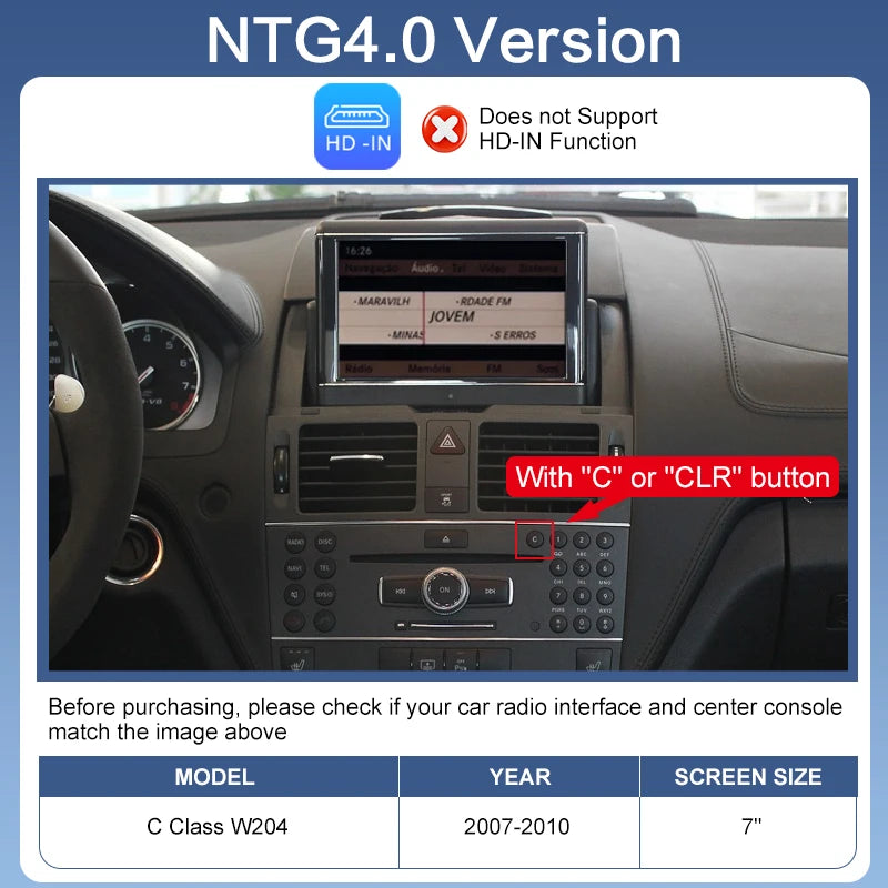 Wireless CarPlay & Android Auto Module for Mercedes Benz NTG 4.0 C/E/GLK-Class (W204/W212) 2007-2012