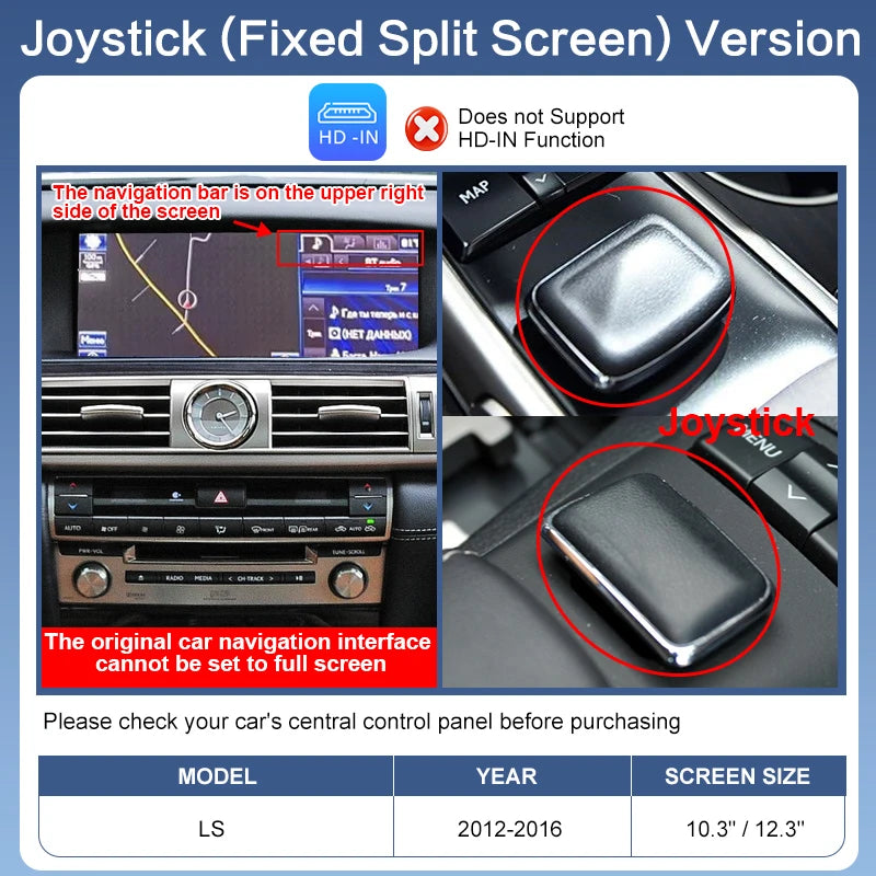 2026 Wireless CarPlay Android Auto Box Lexus LS 2012-2022 OEM Screen Upgrade with Voice Control & Camera Support