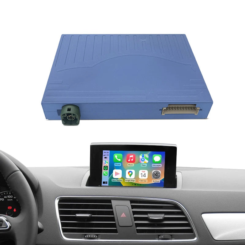 Wireless CarPlay & Android Auto Retrofit Module for Audi A1/Q3 2013-2016 with Touch Control Voice Assist Camera Support