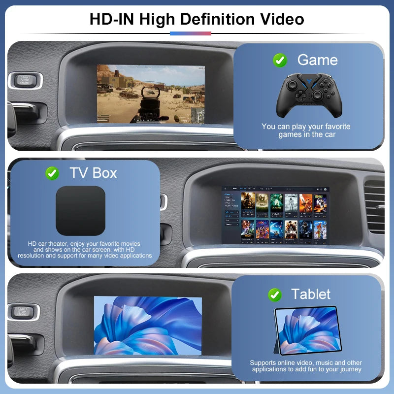 ZTUZAUTO Newest Gen 3 Wireless CarPlay/Android Auto Adapter Voice Control for Volvo V40/V60/XC60/S60/S80 7