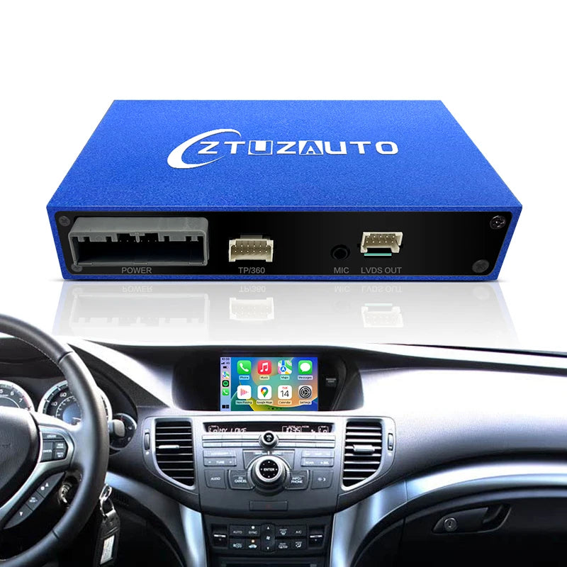 2025 Wireless Apple Carplay Android Auto Acura TSX 2007-2013 Single Screen Portable Voice Control Camera Support AirPlay Mirror