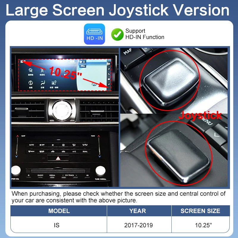 Wireless CarPlay Android Auto Adapter Lexus IS 2017-2019 AirPlay Mirror Link USB Plug & Play with Voice Control & Camera Support