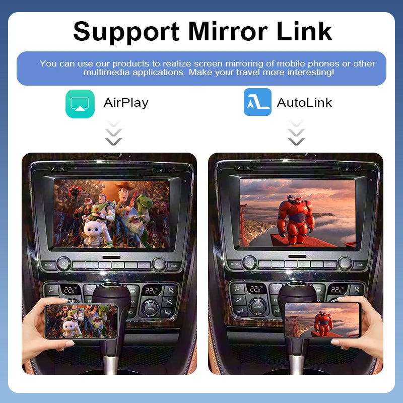 Wireless Apple CarPlay Android Auto Voice Control for Flying Spur 14-17 Retrofit Kit AirPlay Mirror Link Navigation Reverse
