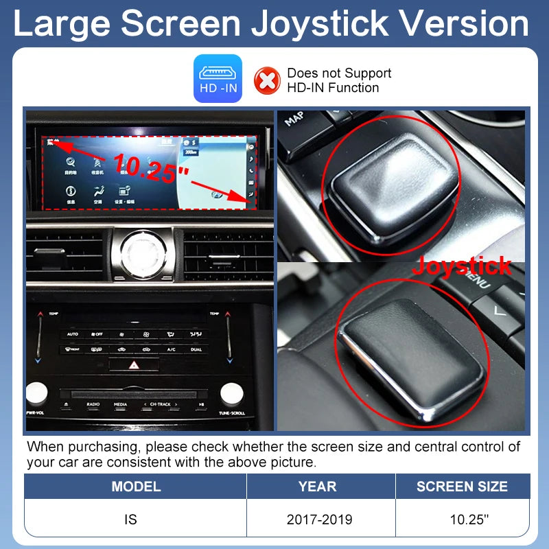Newest Wireless CarPlay Android Auto Adapter Lexus IS 2017-2019 AirPlay Mirror Link USB Plug & Play with Voice Control & Camera Support