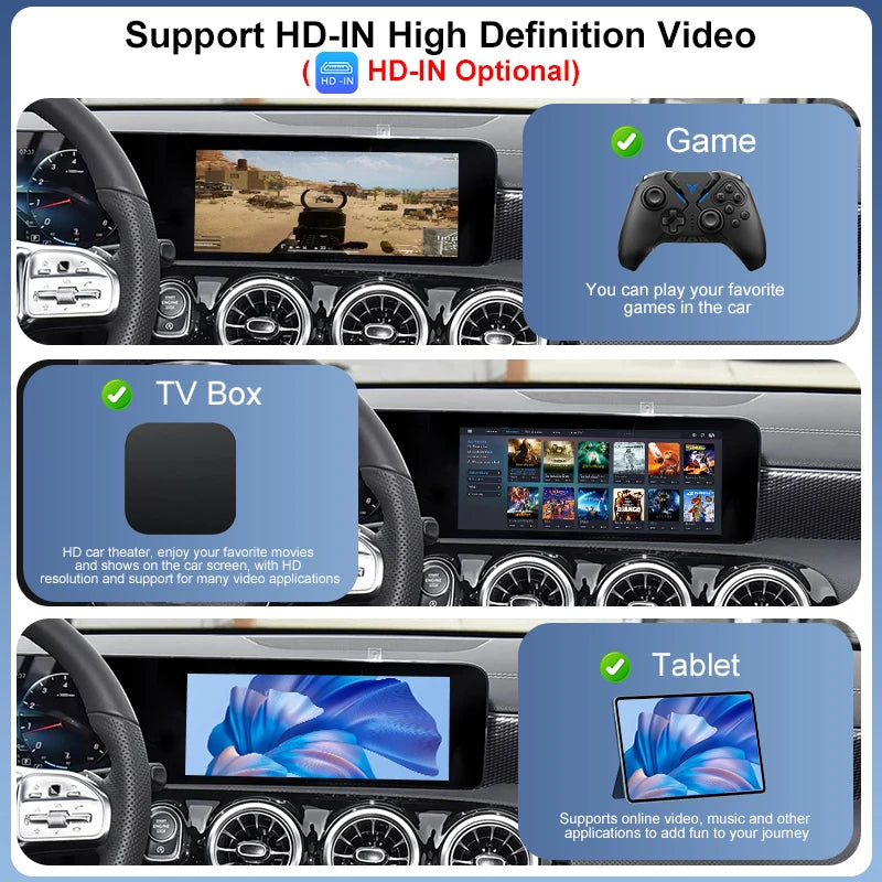 For Mercedes Benz a Class W177 NTG6.0 2018-2022 Unit Wireless Apple CarPlay Android Auto MirrorLink AirPlay Voice Control