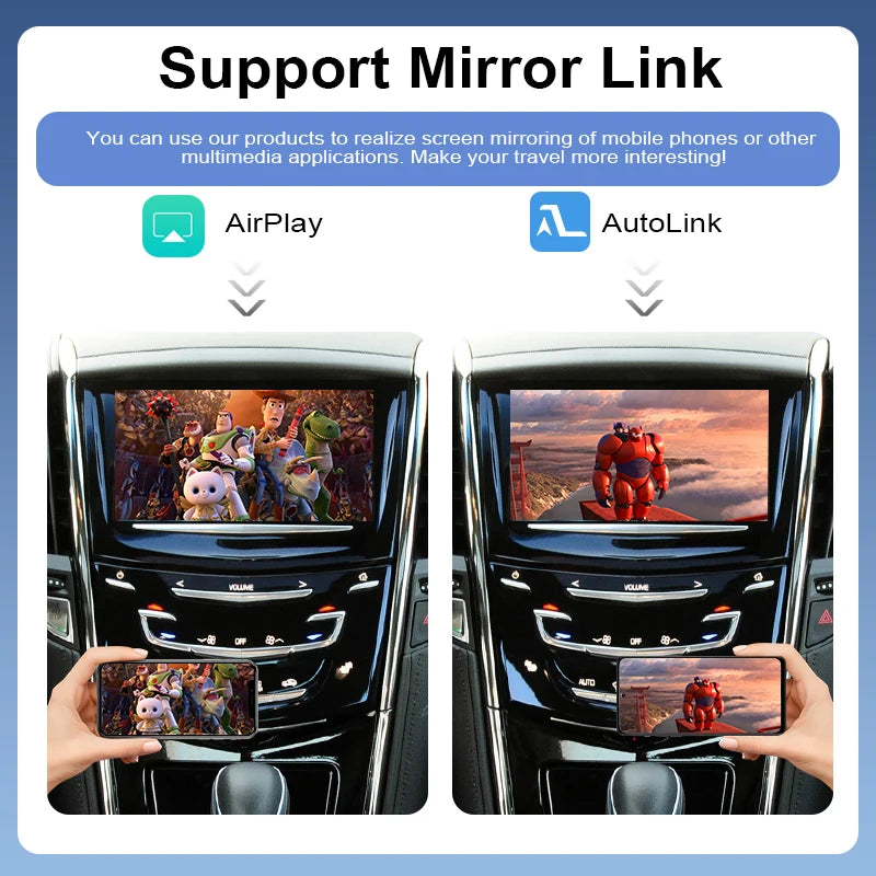 Wireless CarPlay for Cadillac  ATS 2014-2017 SRX XT5 XTS CTS 8'' HMI 2.0 Android Auto Mirror Link AirPlay Support Reverse Camera