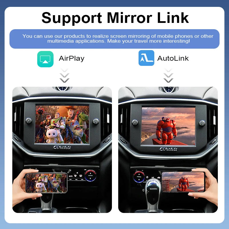 Wireless CarPlay Adapter Maserati Ghibli 2014 Android Auto Mirror Link AirPlay Navi Support Touch Control 360 Camera Siri/Google