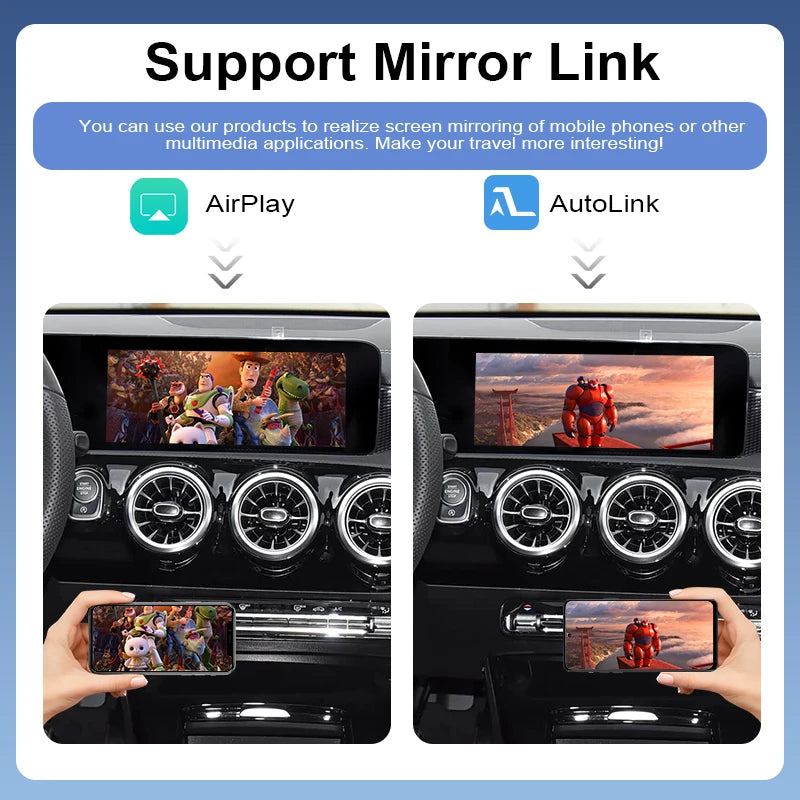 For Mercedes Benz a Class W177 NTG6.0 2018-2022 Unit Wireless Apple CarPlay Android Auto MirrorLink AirPlay Voice Control