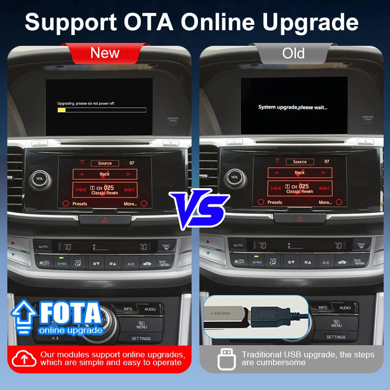 Wireless Carplay for Odyssey/Accord 2014-2018 Android Auto Mirror Link AirPlay Navigation OEM Camera Apple Siri Google