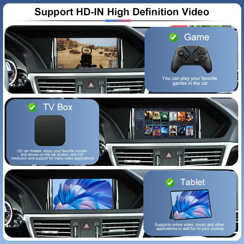 Wireless CarPlay Android Auto Adapter for Mercedes Benz C E Class GLK CLS SLK W204  W212 X204 W218 R172 NTG4.0 Radio Upgrade