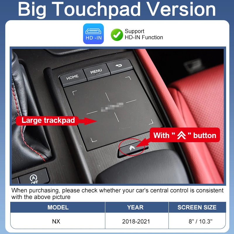 Newest Wireless CarPlay Android Auto Adapter Lexus NX 2015-2021 Factory Screen USB Navigation AirPlay Mirror Link Plug Play Voice