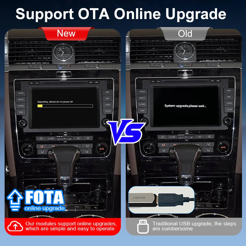 Wireless CarPlay Android Auto Adaptor RNS510 Series Volkswagen Phaeton RNS 810 2009-2015 Steering Wheel Control