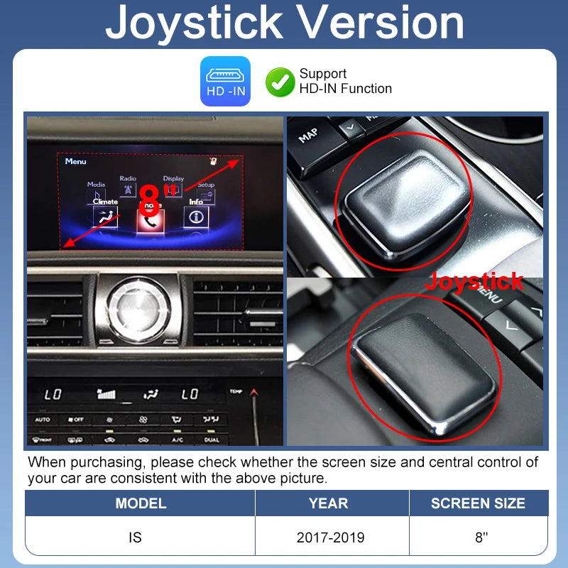 Wireless CarPlay Android Auto Adapter Lexus IS 2017-2019 AirPlay Mirror Link USB Plug & Play with Voice Control & Camera Support