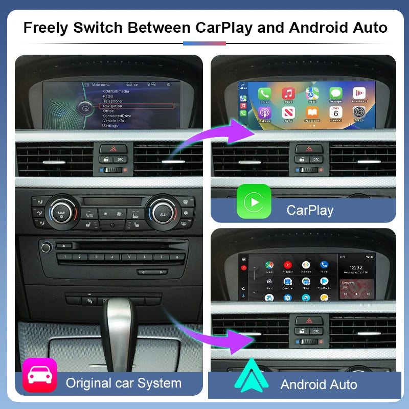 Wireless CarPlay Android Auto Adapter ZTUZAUTO ZT-MF-CIC for BMW 1/3/5/7 Series X1/X3/X5/X6 CIC System Android Mirror Link
