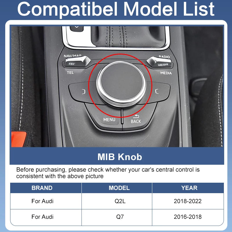 ZTUZAUTO Portable Wireless CarPlay Android Auto Interface for Audi Q2L Q7 MIB/MIB2 2016-2022 with Voice Control