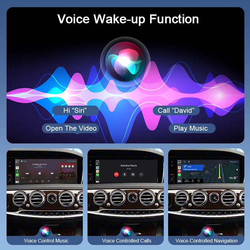 Wireless CarPlay Android Auto Mercedes Benz S-Class W222 2014-2018 E-Class 2014 OEM Screen Upgrade MirrorLink AirPlay Voice
