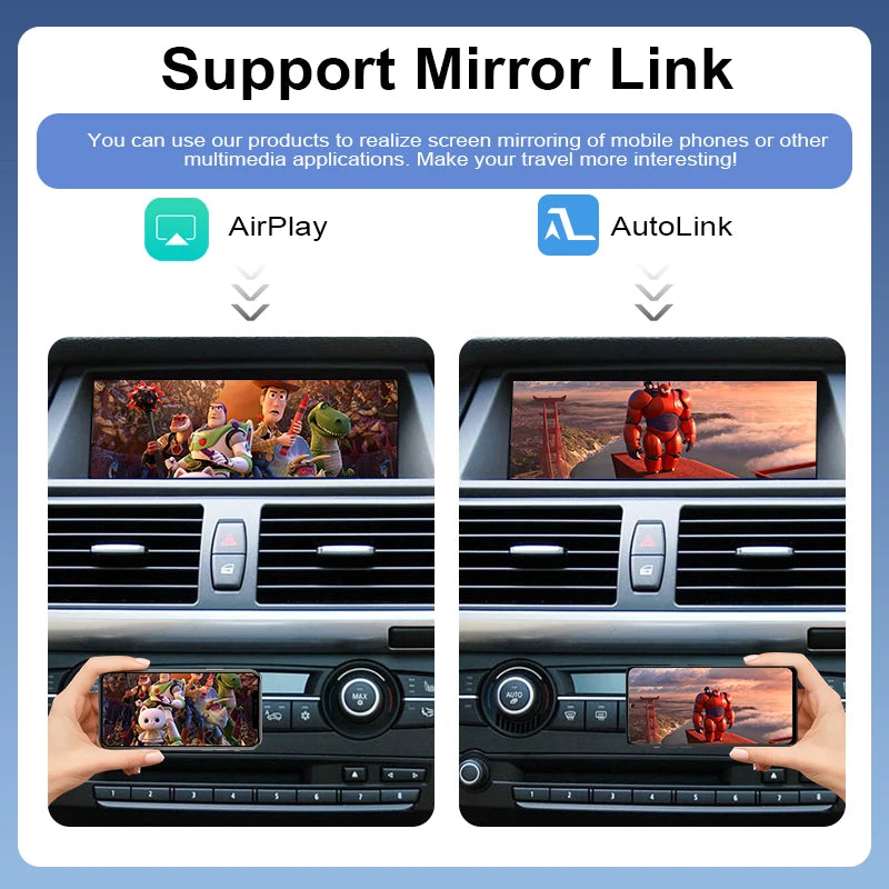ZTUZAUTO Wireless CarPlay & Android Auto Adapter with USB Type-C for BMW 1/3/5/6 Series E81/E93/E60/E63/X5/X6 E70 E72