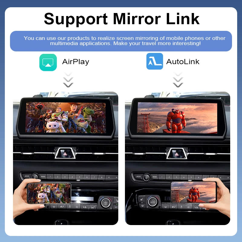 Wireless CarPlay Android Auto Adapter for Toyota Supra 2019-2025 EVO System Plug & Play Supports AirPlay MirrorLink OEM Upgrade