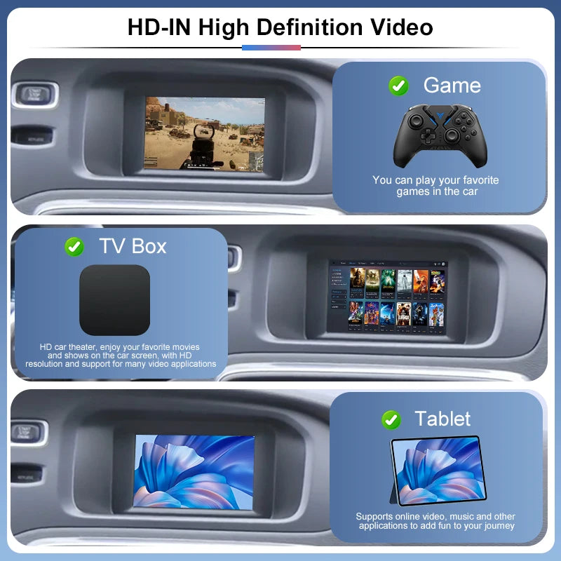 Newest Gen 3 Portable Wireless CarPlay/Android Auto Adapter Voice Control for Volvo V40 V60 XC60 S60 V70 XC70 S80 5.8