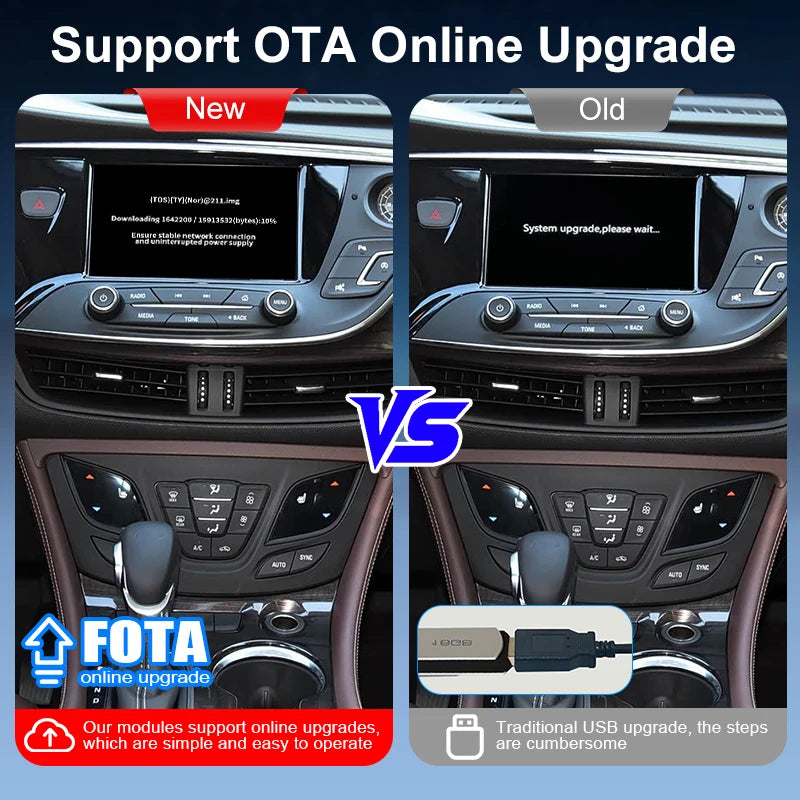 Wireless CarPlay Android Auto Adapter Buick Regal/LaCrosse/Envision/Verano Support Mirror Link AirPlay PiP Reverse Camera