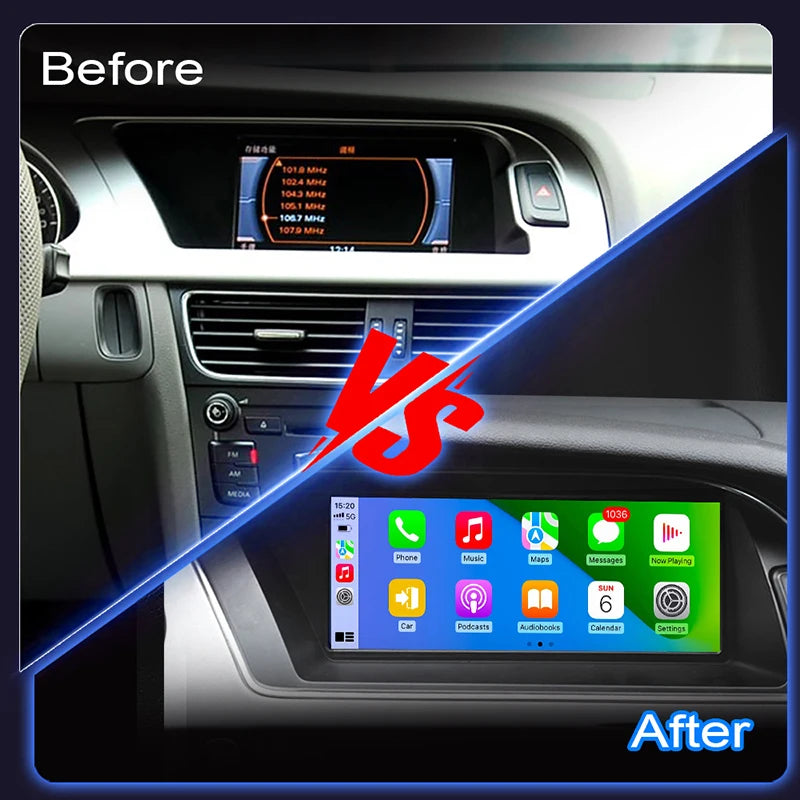 8.8inch Car Radio Multimedia Android13 Screen for Audi A4 A4L A5 2008-2012 with Wireless CarPlay Android Auto Airplay Miracast