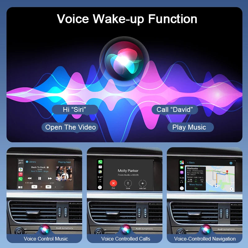 Wireless CarPlay Android Auto MMI Interface for Audi A4 B8 A5 Q5 2008-2016 with AirPlay Mirror Link Functions Reverse Camera
