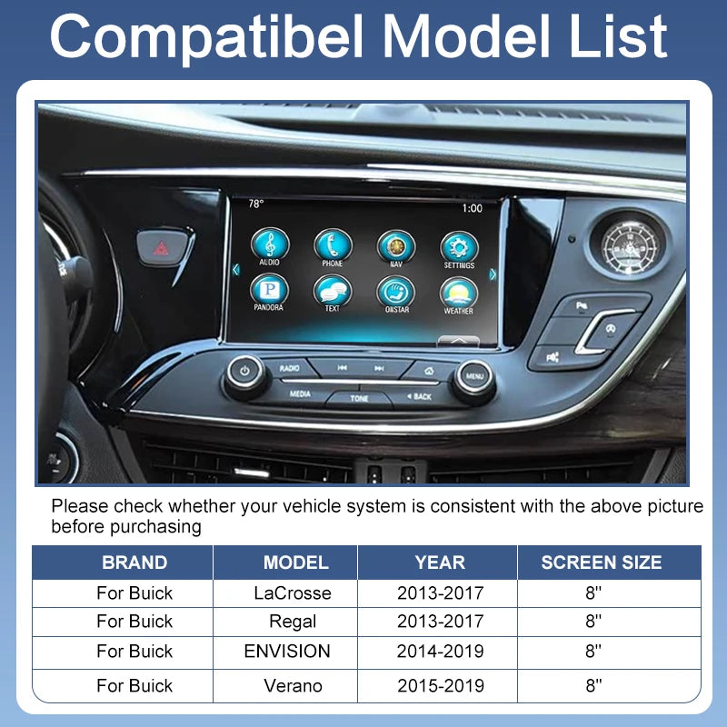 Wireless CarPlay Android Auto Adapter Buick Regal/LaCrosse/Envision/Verano Support Mirror Link AirPlay PiP Reverse Camera