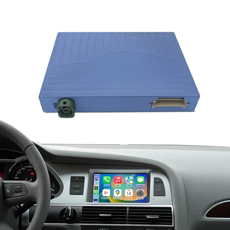Wireless CarPlay Android Auto Box for Audi A4/A6L/Q7/A8 2005-2009 MMI2G High with AirPlay Mirror Link Functions Reverse Camera