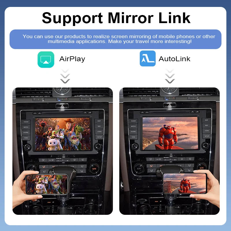 Wireless CarPlay Android Auto Adaptor RNS510 Series Volkswagen Phaeton RNS 810 2009-2015 Steering Wheel Control