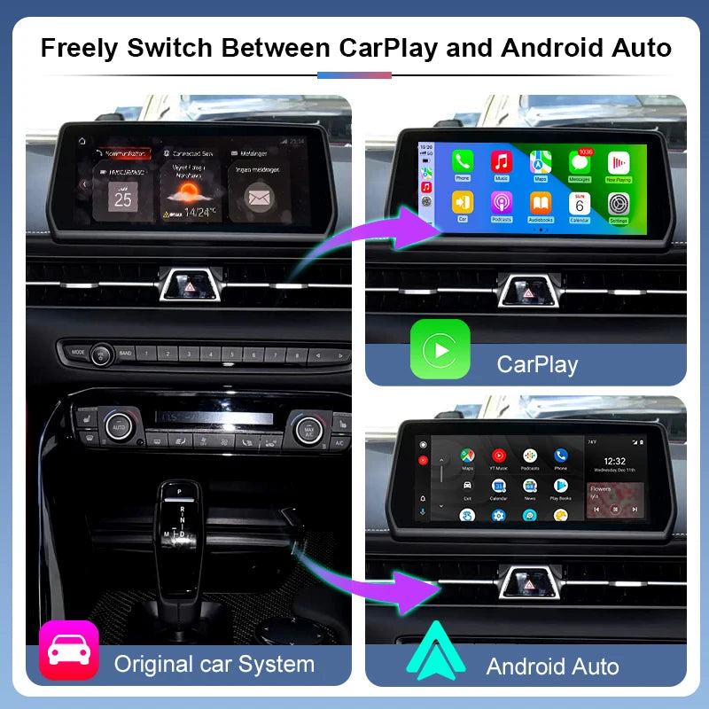 Wireless CarPlay Android Auto Adapter for Toyota Supra 2019-2025 EVO System Plug & Play Supports AirPlay MirrorLink OEM Upgrade