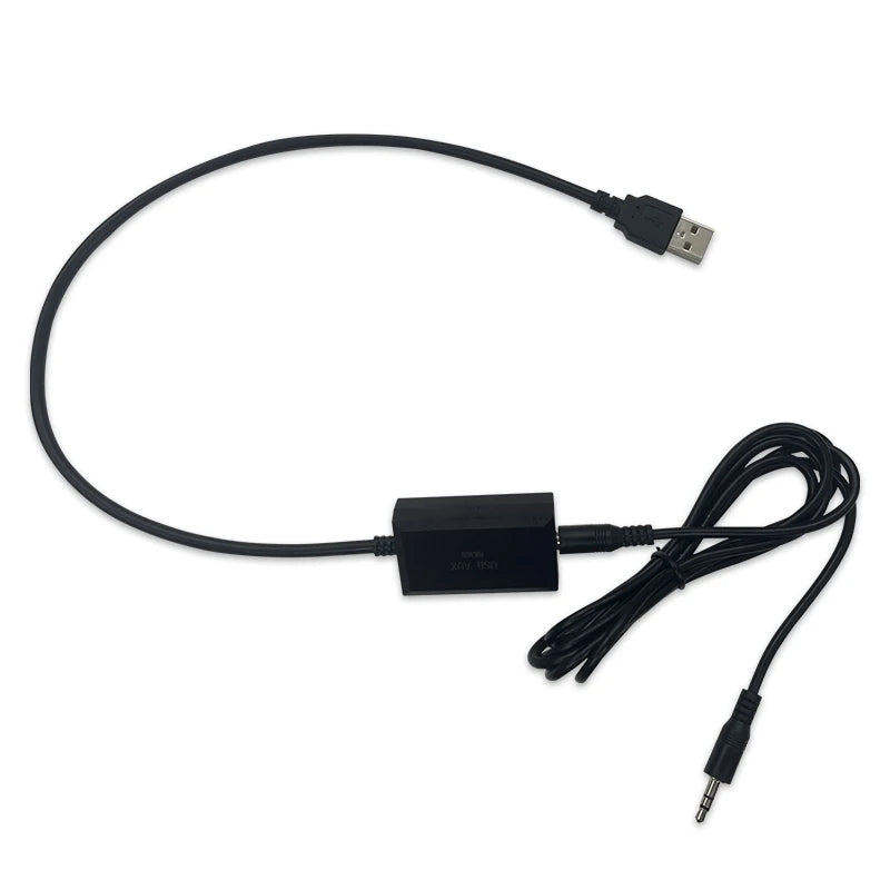 7 Inch Car Screen AUX to USB Adapter for Mercedes Benz NTG 5.0/5.1 System Audio Input Output Converter Black ABS 1 Year Warranty