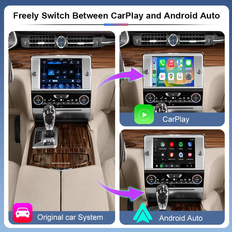 Newest Portable Wireless Carplay Interface Maserati Quattroporte 2013-2015 Android Auto Mirror-Link AirPlay Touch Control