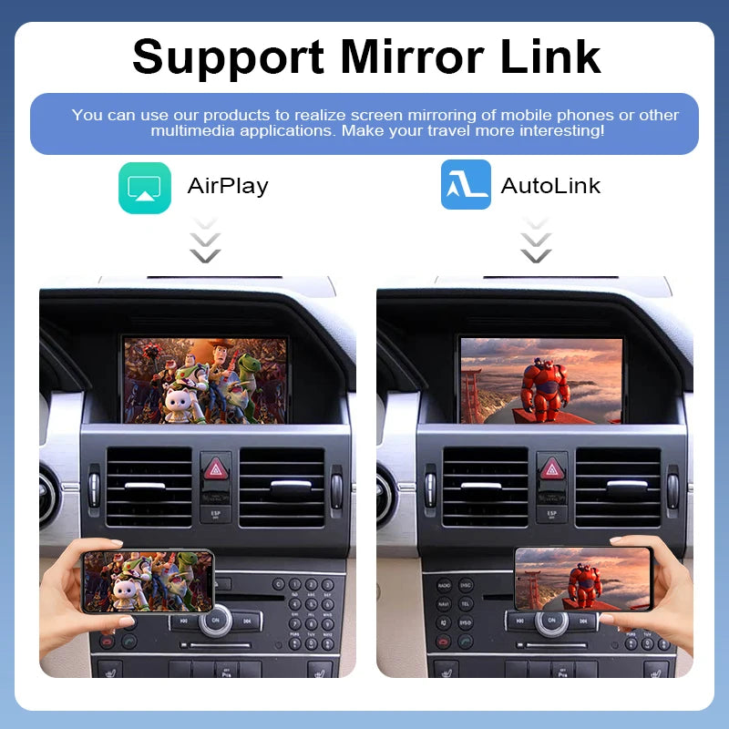 Wireless CarPlay Android Auto Adapter for Mercedes Benz C E Class GLK CLS SLK W204  W212 X204 W218 R172 NTG4.0 Radio Upgrade
