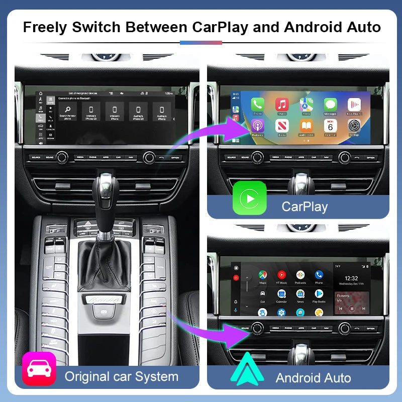 Wireless CarPlay Retrofit for Porsche PCM 5.0 Cayenne, Panamera, Macan, Taycan 2018-2026