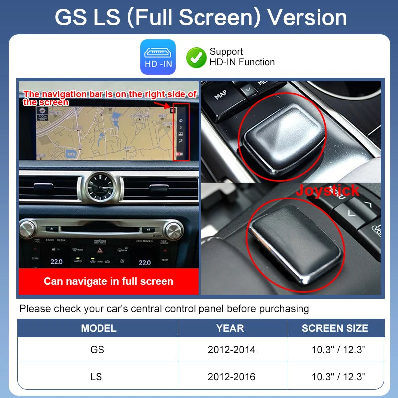 2026 Wireless CarPlay & Android Auto Mirror Link AirPlay for Lexus Models 2012-2019 with Voice Control & Camera Support