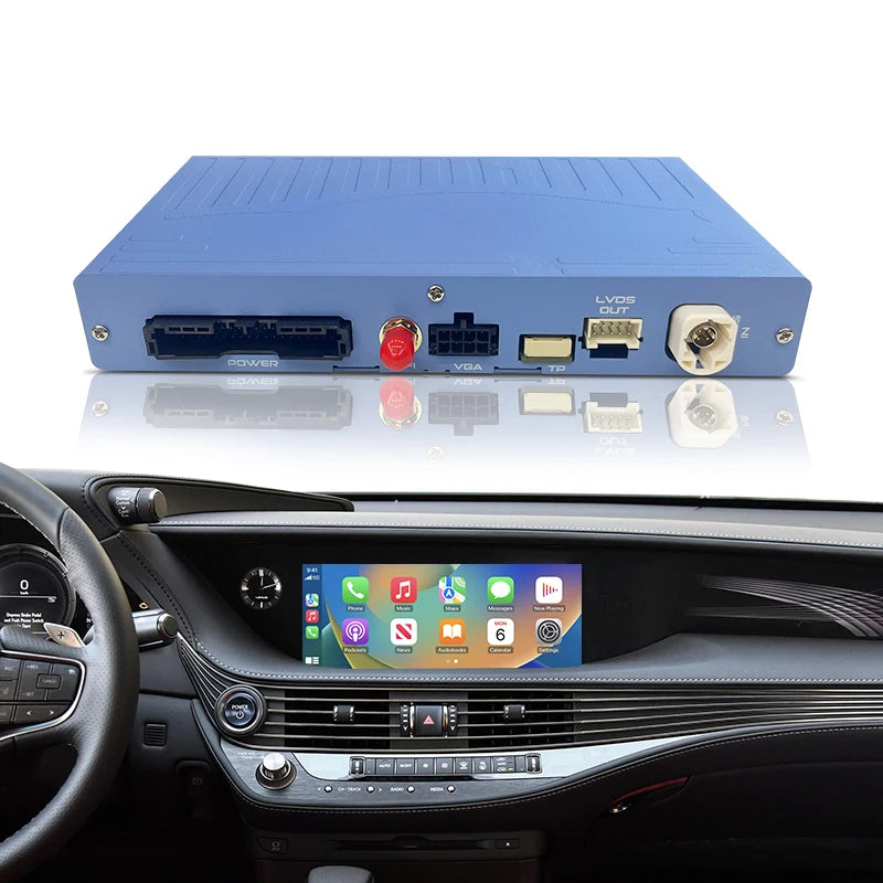 Wireless CarPlay Android Auto Box Lexus LS 2012-2022 OEM Screen Upgrade with Voice Control & Camera Support