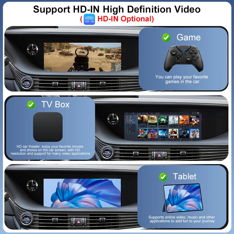 Wireless CarPlay Android Auto Box Lexus LS 2012-2022 OEM Screen Upgrade with Voice Control & Camera Support