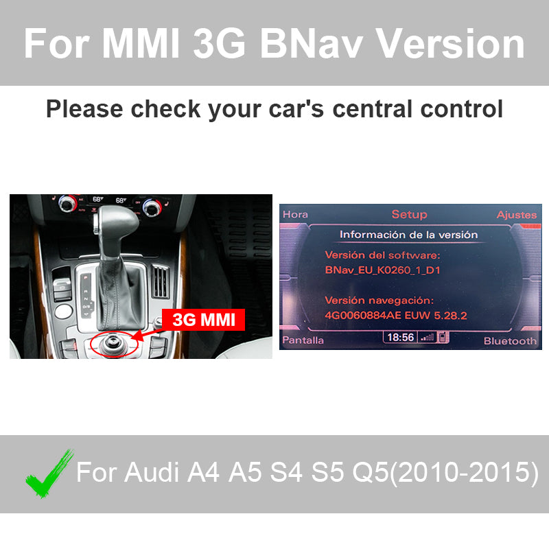Wireless Apple CarPlay Android Auto Interface for Audi A1 A3 A4 A5 A6 A7 A8 Q2 Q3 Q5 Q7, with Mirror Link AirPlay Car Play Functions