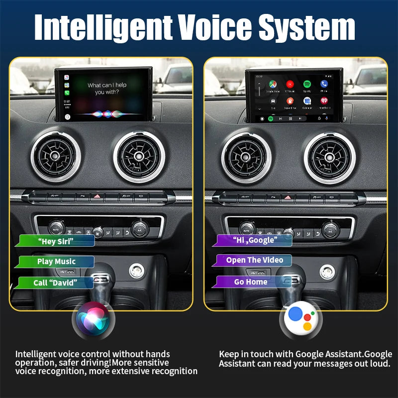 Wireless CarPlay Android Auto Interface for Audi A3 8V Q2 8P 2013-2018 Support OEM Rear View Camera AirPlay MirrorLink Functions