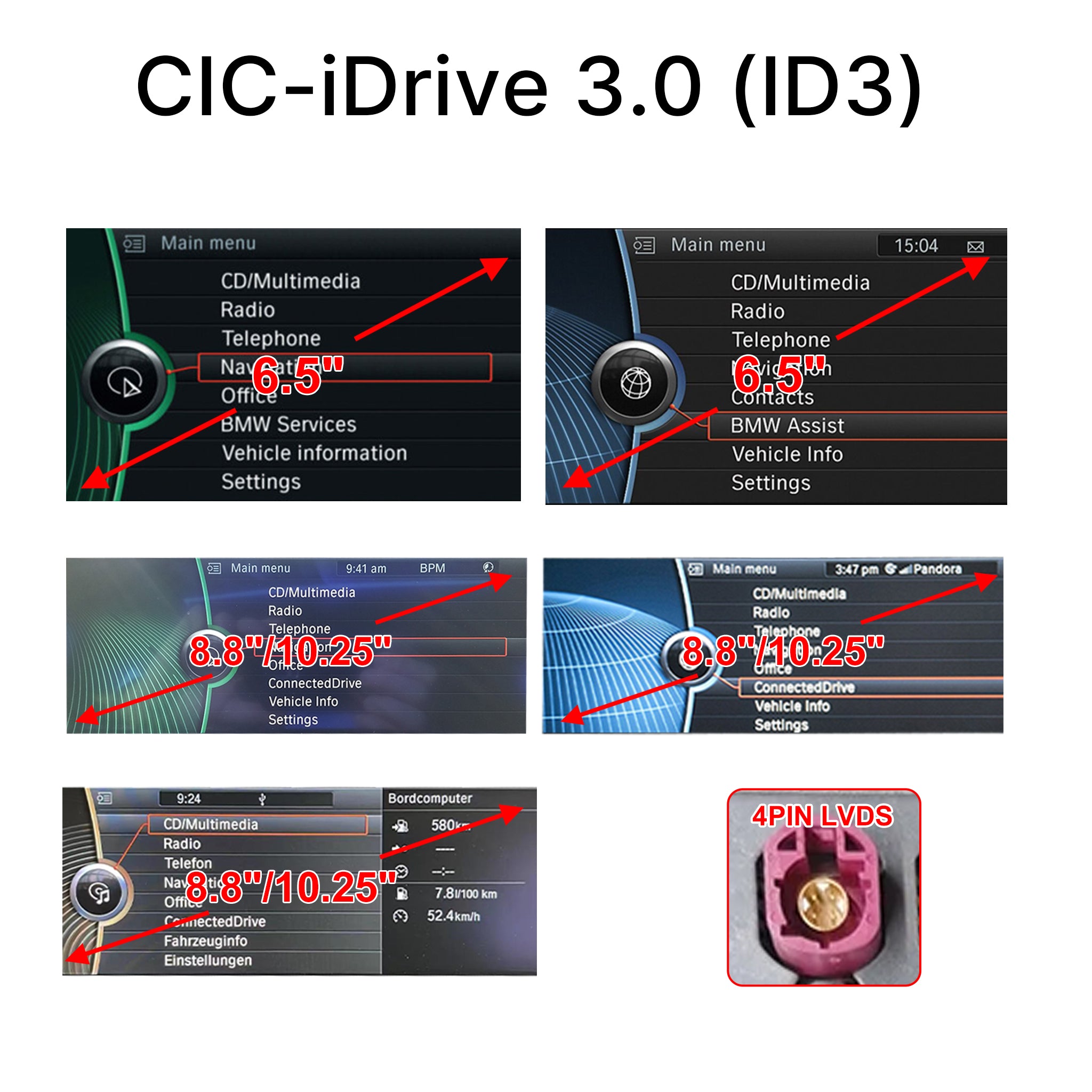 Gen3 Wireless CarPlay & Android Auto Decoder Module for BMW CCC/CIC/NBT/EVO/MGU System Upgrade