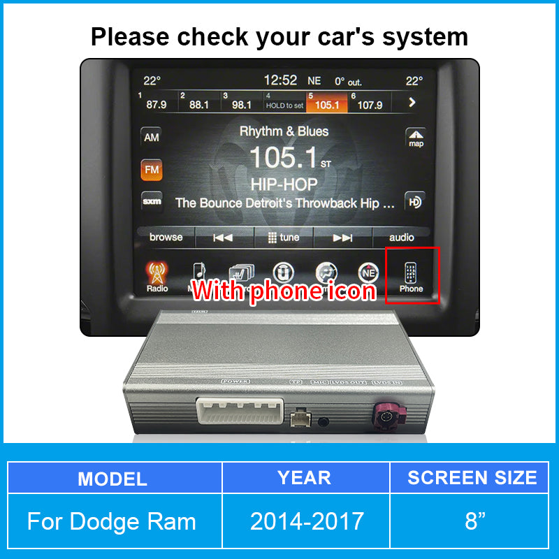 Smart Wireless / Android Auto Adapter For Dodge Ram 2014-2017