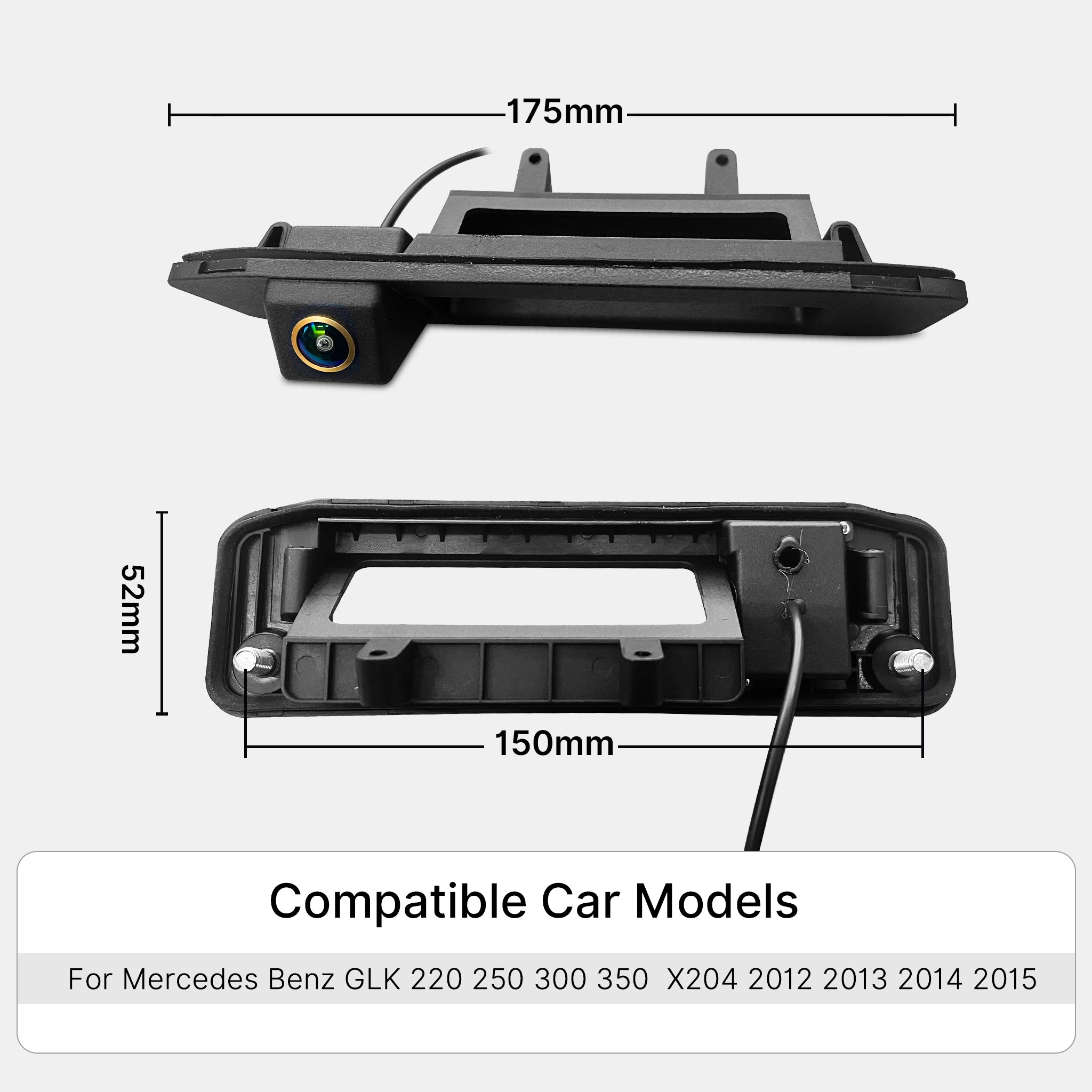 Rear View Backup Camera for Mercedes-Benz C E S GLK GLA Class | Trunk Handle Replacement
