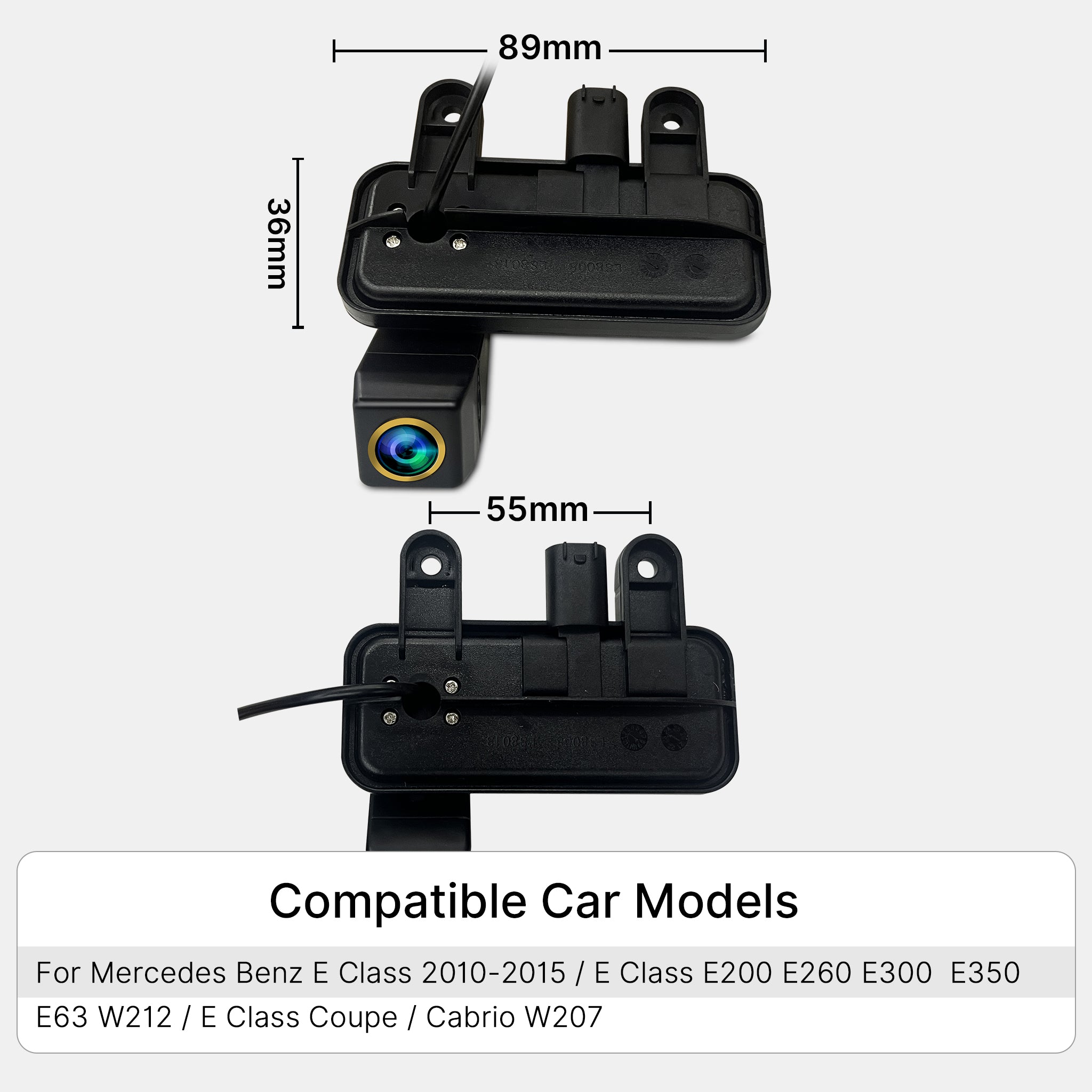 Rear View Backup Camera for Mercedes-Benz C E S GLK GLA Class | Trunk Handle Replacement